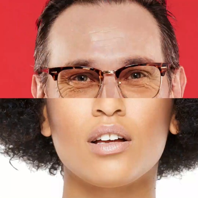 Video Reference N8: Eyewear, Face, Glasses, Hair, Forehead, Eyebrow, Chin, Sunglasses, Nose, Cheek, Person