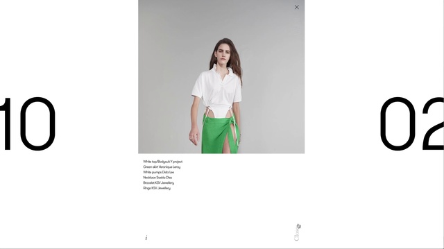 Video Reference N0: Clothing, White, Green, Product, Brand, Design, Footwear, Sleeve, Textile, Blouse, Person