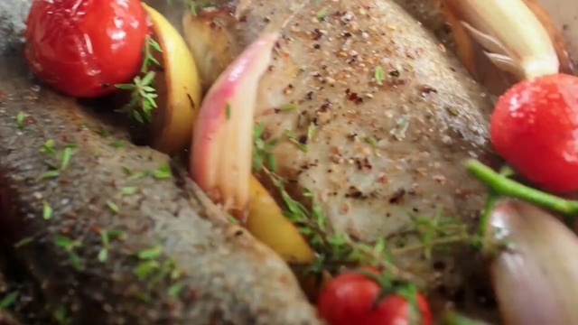 Video Reference N2: Food, Dish, Cuisine, Ingredient, Produce, Recipe, Garnish, Meat, Salad, Fish
