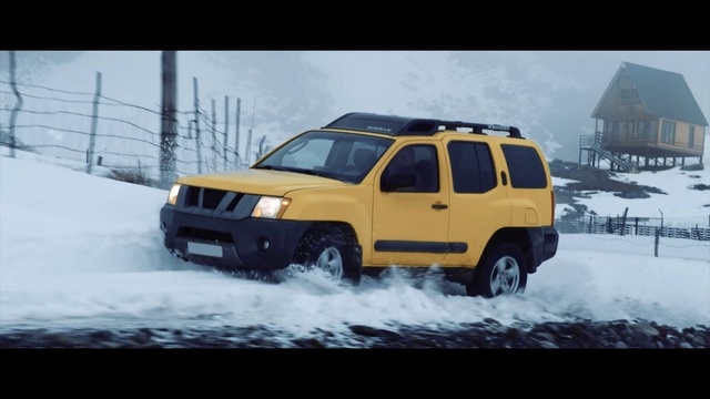 Video Reference N7: Land vehicle, Vehicle, Car, Automotive tire, Tire, Automotive luggage rack, Snow, Sport utility vehicle, Automotive design, Transport