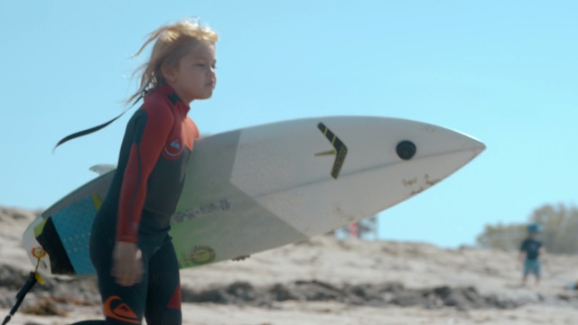 Video Reference N2: Surfing Equipment, Surfboard, Surfing, Boardsport, Wetsuit, Wave, Sand, Surface water sports, Beach, Ocean, Person