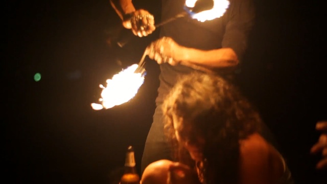 Video Reference N1: Light, Heat, Fire, Performance art, Performance, Sky, Fun, Night, Hand, Flame