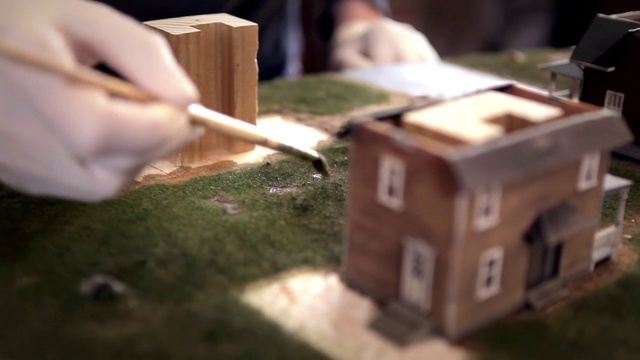 Video Reference N0: Scale model, Property, Hand, Wood, House