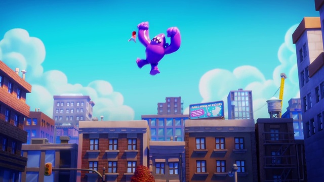 Video Reference N8: Blue, Sky, Cloud, Fun, Fictional character, Games, Animation, Screenshot, World, City
