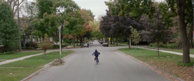 Video Reference N6: lane, road, path, tree, public space, trail, neighbourhood, residential area, street, walkway, Person