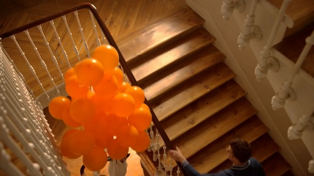 Video Reference N0: orange, lighting, wood, flooring