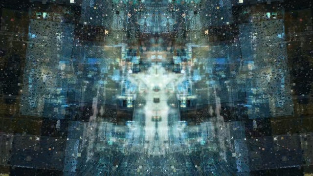 Video Reference N8: Blue, Symmetry, Water, Pattern, Sky, Design, Reflection, Architecture, Space, Art