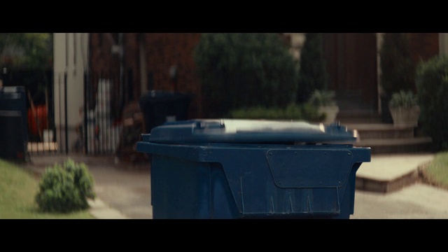 Video Reference N0: Blue, Waste container, Waste containment, Tree, Photography, Screenshot, Recycling bin
