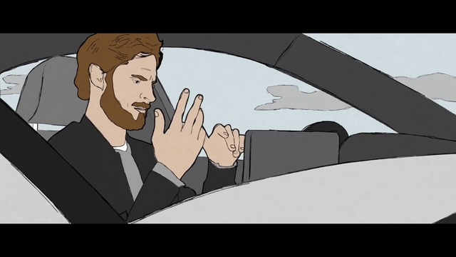 Video Reference N1: Cartoon, Illustration, Animation, Businessperson, Driving, Fictional character, Conversation, Gesture, Vehicle, Family car