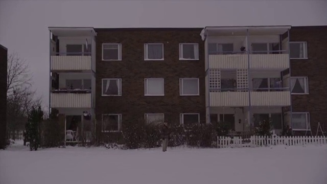 Video Reference N0: Snow, Property, Residential area, Home, Winter, House, Neighbourhood, Architecture, Apartment, Building, Person