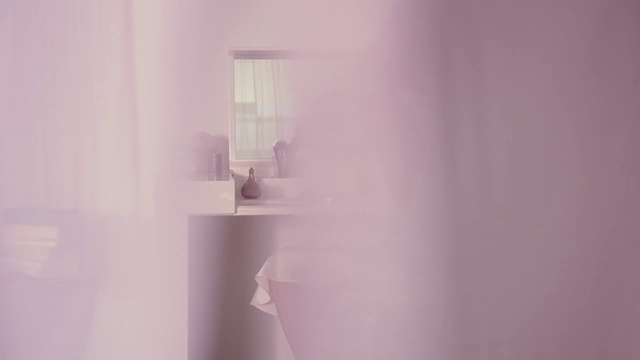 Video Reference N2: White, Pink, Wall, Purple, Lilac, Room, Violet, Plaster, Material property, Interior design