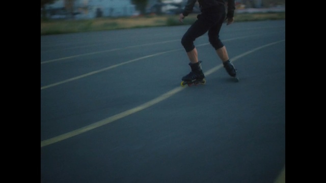 Video Reference N2: footwear, skating, skateboarding equipment and supplies, roller skating, asphalt, longboard, sky, skateboard, sports equipment, freebord