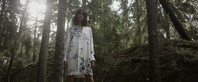 Video Reference N0: tree, forest, woody plant, old growth forest, plant, girl, jungle, woodland, rainforest, trunk, Person