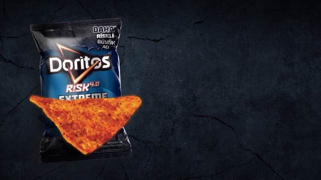 Video Reference N1: Junk food, Snack, Triangle, Font, Potato chip, Tortilla chip, Banner