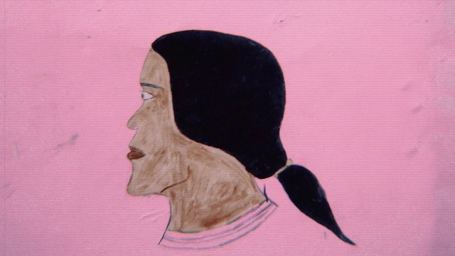 Video Reference N0: Face, Head, Pink, Nose, Chin, Illustration, Forehead, Neck, Headgear, Black hair