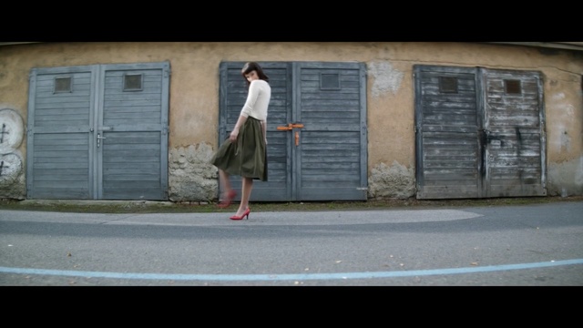 Video Reference N1: Photograph, Standing, Snapshot, Lady, Wall, Dress, Footwear, Fashion, Leg, Photography, Person