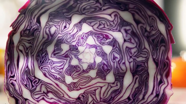 Video Reference N1: Red cabbage, Purple, Cabbage, Violet, Vegetable, Food, Produce