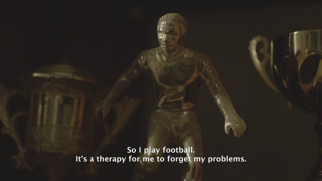Video Reference N1: Human, Statue, Figurine, Art, Sculpture, Screenshot, Fictional character, Action figure, Darkness, Metal