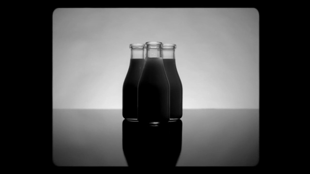 Video Reference N0: Bottle, Still life photography, Drink, Glass bottle, Photography, Liquid, Black-and-white, Glass