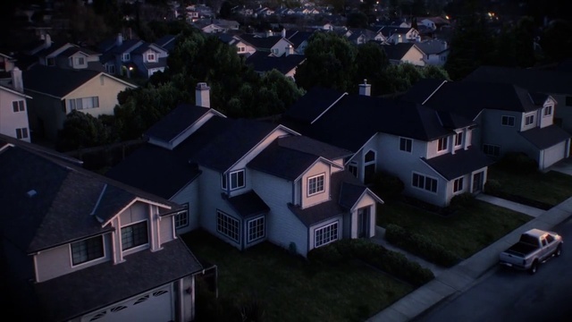 Video Reference N1: Residential area, Suburb, Sky, Home, Roof, House, Aerial photography, Blue, Property, Neighbourhood