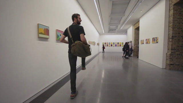 Video Reference N8: Art gallery, Tourist attraction, Standing, Museum, Snapshot, Art, Fashion, Shoulder, Joint, Visual arts