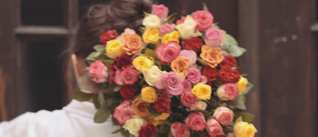 Video Reference N2: Flower, Bouquet, Rose, Garden roses, Cut flowers, Pink, Plant, Rose family, Floristry, Yellow