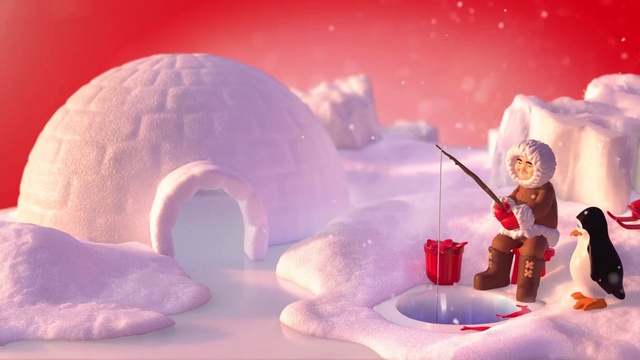 Video Reference N1: Ice hotel, Igloo, Sky, Illustration, Winter, Fictional character, Geological phenomenon, Animation, Arctic, Freezing