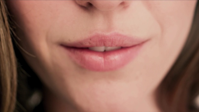 Video Reference N3: lip, cheek, eyebrow, chin, nose, close up, lip gloss, lipstick, eyelash, mouth, Person
