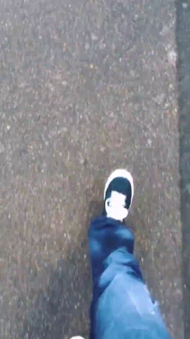 Video Reference N2: Asphalt, Footwear, Shoe, Road surface, Sidewalk