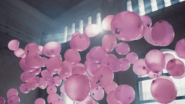 Video Reference N5: Pink, Balloon, Party supply, Circle, Magenta, Ceiling
