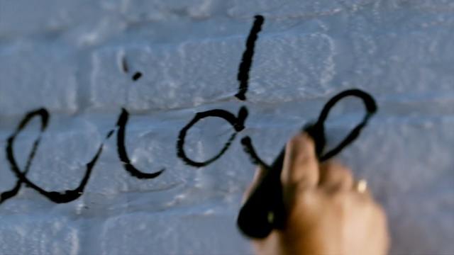 Video Reference N1: close up, font, handwriting, freezing, writing, snow, winter