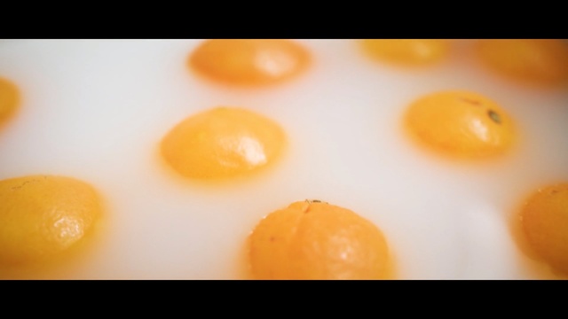 Video Reference N1: egg yolk, vegetarian food, fruit, clementine, orange, kumquat, citrus