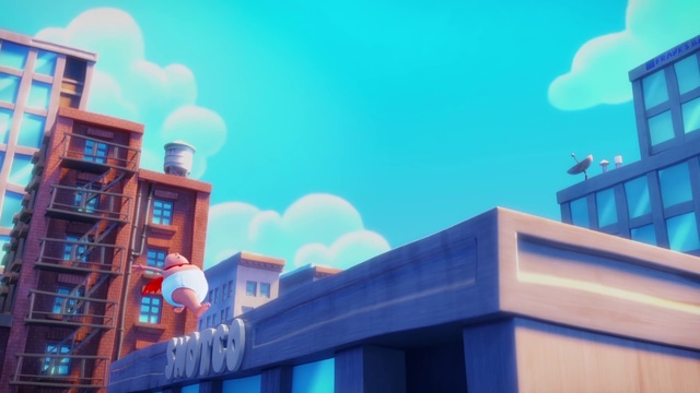 Video Reference N0: Blue, Sky, Daytime, Cartoon, Architecture, Cloud, Anime, Building, Illustration, Adventure game