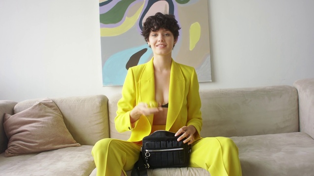 Video Reference N0: Yellow, Sitting, Photography, Black hair