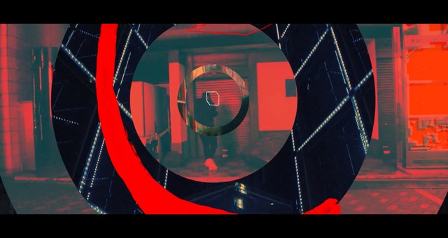 Video Reference N1: red, graphic design, computer wallpaper, design, screenshot, font, graphics, technology, space, darkness, Person