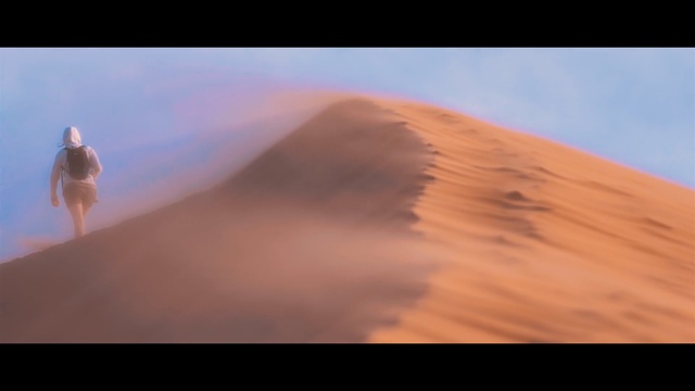 Video Reference N0: sky, erg, desert, singing sand, sand, ecosystem, dune, cloud, sahara, aeolian landform