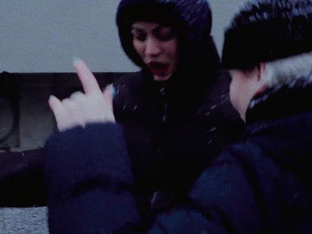 Video Reference N1: Purple, Cool, Black hair, Hand, Snow, Winter, Fun, Headgear, Mouth, Photography, Person