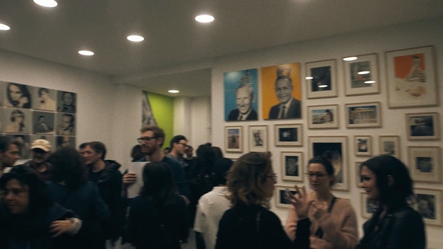 Video Reference N2: exhibition, art exhibition, crowd, event, vernissage, art gallery, art, tourist attraction, audience, conversation, Person