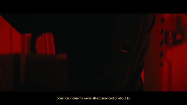 Video Reference N2: red, black, darkness, text, light, night, atmosphere, screenshot, font, line