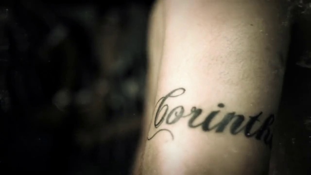 Video Reference N1: Tattoo, Font, Arm, Text, Joint, Shoulder, Temporary tattoo, Calligraphy, Neck, Human body, Person