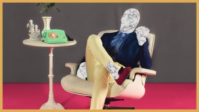 Video Reference N3: Sitting, Art, Mannequin, Table, Figurine, Furniture, Toy, Sculpture, Illustration, Animation, Person, Indoor, Yellow, Small, Photo, Woman, Black, Holding, Red, Desk, Wearing, White, Room, Standing, Man, Phone, Bed, Laying, Text, Cartoon, Couch