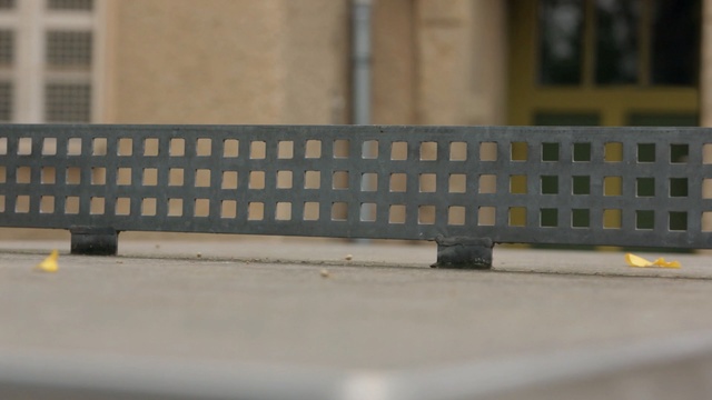 Video Reference N1: Guard rail, Iron, Baluster, Handrail, Fence, Bench, Outdoor bench, Furniture, Metal