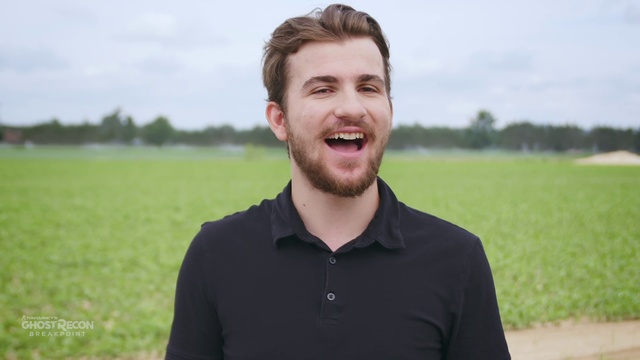 Video Reference N1: Grass, Grass family, Grassland, Neck, Facial hair, Field, Beard, Smile, Photography, Plant
