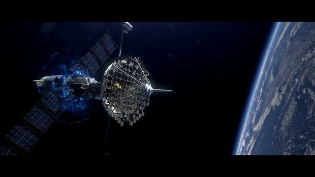 Video Reference N0: Outer space, Spacecraft, Satellite, Space, Space station, Sky, Atmosphere, Screenshot, Astronomical object, Earth