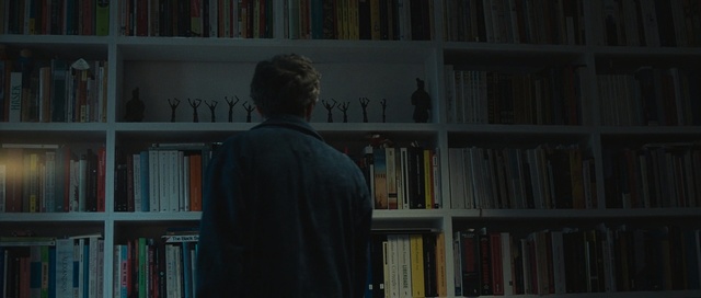 Video Reference N1: Bookcase, Shelf, Shelving, Darkness, Library, Book, Room, Furniture, Publication, Person