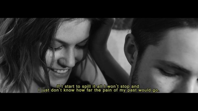 Video Reference N9: face, photograph, facial expression, person, nose, black and white, emotion, smile, eyebrow, beauty