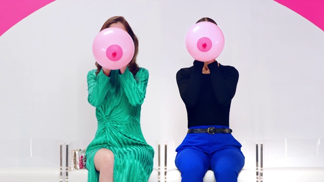 Video Reference N1: Pink, Fashion, Outerwear, Balloon, Ear, Costume, Magenta, Toy, Spandex, Style