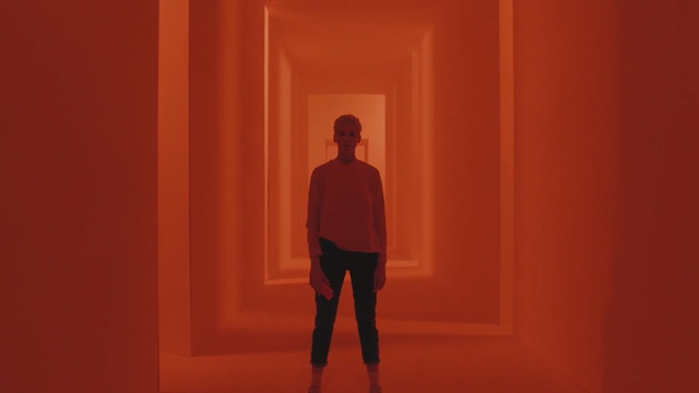 Video Reference N5: red, orange, standing, light, wall, shoulder, darkness, shadow, lighting, computer wallpaper, Person