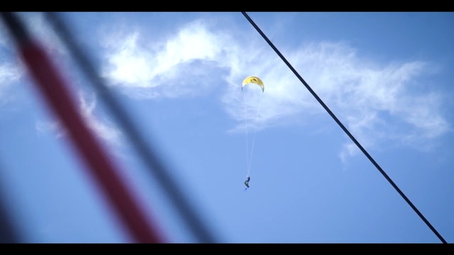 Video Reference N3: Sky, Daytime, Cloud, Atmosphere, Sunlight, Plant, Parachute, Meteorological phenomenon, Air sports, Wind