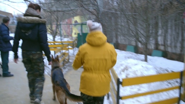 Video Reference N2: Snow, Winter, Yellow, Freezing, Playing in the snow
